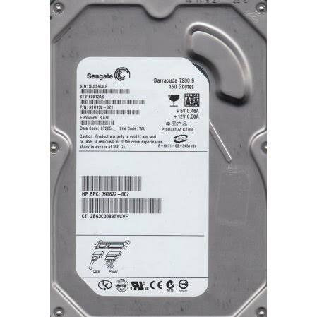 Seagate 160GB SATA 3GB/s hard drive - 7,200 RPM (9BD132-021) - RECERTIFIED