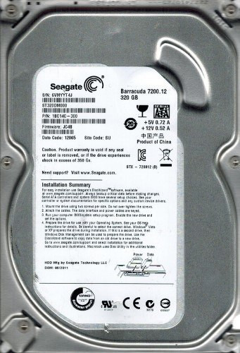 Seagate Desktop HDD ST320DM000 - hard drive - 320 GB - SATA 6Gb/s (ST320DM000) - RECERTIFIED Seagate Desktop HDD ST320DM000 - hard drive - 320 GB - SATA 6Gb/s (ST320DM000) - RECERTIFIED