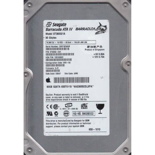 SEAGATE ST380021A BARRACUDA 80GB 7200 RPM 2MB BUFFER EIDE ULTRADMA100 3.5 INCH LOW PROFILE(1.0 INCH) HARD DISK DRIVE. (ST380021A) - RECERTIFIED SEAGATE ST380021A BARRACUDA 80GB 7200 RPM 2MB BUFFER EIDE ULTRADMA100 3.5 INCH LOW PROFILE(1.0 INCH) HARD DISK DRIVE. (ST380021A) - RECERTIFIED