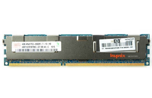HP 500660-S21 4GB (1X4GB) 1066MHZ PC3-8500 CL7 QUAD RANK ECC REGISTERED DDR3 SDRAM DIMM GENUINE HP MEMORY FOR HP PROLIANT SERVER G6 SERIES.