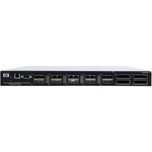 HP 617222-001 STORAGEWORKS SN6000 STACKABLE SINGLE POWER FIBRE CHANNEL SWITCH SWITCH - 12 PORTS - STACKABLE.