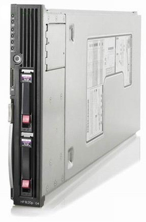 HP 435553-B21 PROLIANT BL20P G4 - 1P INTEL XEON X5355 QC 2.66GHZ, 2GB RAM, SMART ARRAY E200I WITH 64MB BBWC, SAS/SATA HS, 2X HP NC374I GIGABIT ETHERNET, BLADE SERVER.