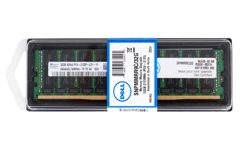 DELL 370-ABUH 32GB (1X32GB) 2133MHZ PC4-17000 CL15 ECC REGISTERED QUAD RANK DDR4 SDRAM LOAD REDUCED 288-PIN DIMM GENUINE DELL MEMORY MODULE FOR POWEREDGE SERVER.PC4-17000-370-ABUH