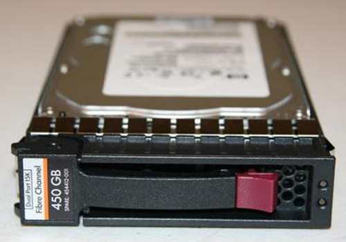 HPE AG803A M6412A 450GB 15000RPM 3.5INCH DUAL PORT FIBRE CHANNEL HARD DISK DRIVE WITH TRAY FOR HP STORAGEWORKS EVA.