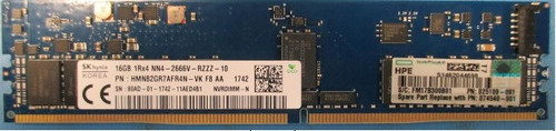 HPE 825109-091 16GB (1X16GB) 2666MHZ PC4-21300 CL19 ECC REGISTERED SINGLE RANK X4 1.2V DDR4 SDRAM 288-PIN NVDIMM HP SMART MEMORY KIT FOR PROLIANT GEN10 SERVER.