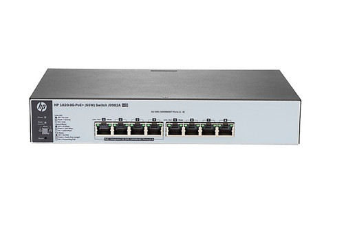 HP J9982-61001 1820-8G - SWITCH - 8 PORTS - MANAGED - DESKTOP, RACK-MOUNTABLE, WALL-MOUNTABLE.