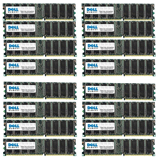 DELL - 16GB (16X1GB) 400MHZ PC-3200 184-PIN DDR ECC NON REGISTERED SDRAM DIMM GENUINE DELL MEMORY KIT (HF015).
