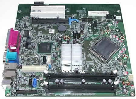 DELL T674K SYSTEM BOARD FOR OPTIPLEX 760 MINI TOWER.