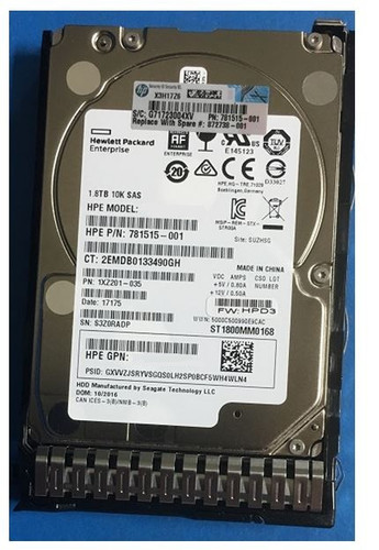 HPE 781515-001 1.8 TB Hard drive - 2.5" Internal - SAS 12Gb/s New F/s