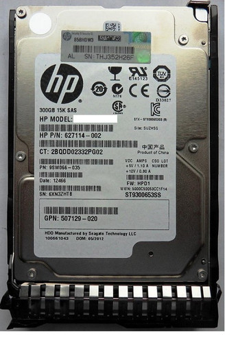 HPE 627195-001 300 GB Enterprise Hard drive - 2.5" Internal - SAS 6Gb/s New F/s HPE 627195-001 300 GB Enterprise Hard drive - 2.5" Internal - SAS 6Gb/s New F/s