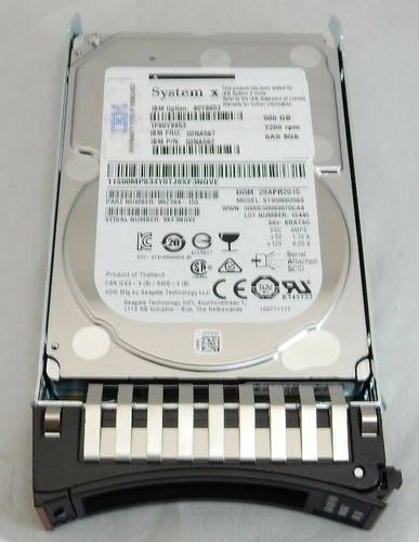 IBM 00NA587 - 500 GB - Hard drive - 2.5" - SAS 6Gb/s - 7200 rpm - Refurbished