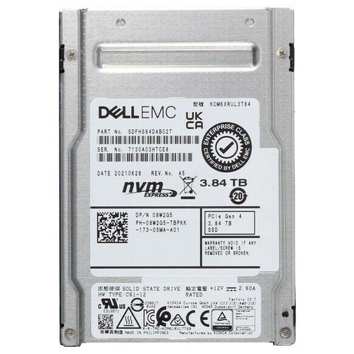 Kioxia CM6-R KCM6XRUL3T84 - SSD - 3.84 TB - PCIe 4.0 (NVMe) - Dell OEM Refurbished