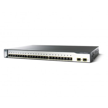 Cisco Catalyst 3750-24FS-S with 24 100BASE-FX Ethernet ports
