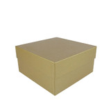 The 9" x 9" x 4 1/2" rigid gift boxes, in gold embossed, are ecofriendly, reusable, made from recycled content and are biodegradable. Available in silver and black embossed.