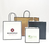 Samples of natural kraft San Francisco NATURAL shopping bags, 100% recyclable and biodegradable