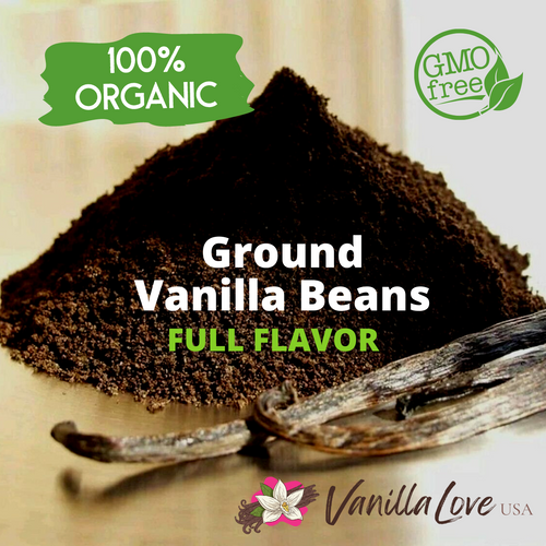 Pure Organic Ground Vanilla Beans, Non-GMO, Organic Vanilla Powder, Vanilla Bean Powder, Organic Vanilla Beans, Vanilla Love USA