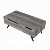 Grey Oak Finish W/ Accent Throm Coffee Table W/Lift Top