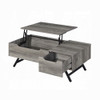 Grey Oak Finish W/ Accent Throm Coffee Table W/Lift Top
