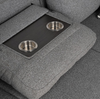 Gray Couch Sofa Sectional Pull-Out Sleeper Dropdown Table w/ USB