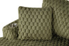 Plush Lounge Olive Green Soft Faux Fur Couch Sofa Living Room Chaise