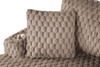 Plush Lounge Light Brown Soft Faux Fur Couch Sofa Living Room Chaise
