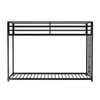 Rothwell Twin/Twin Matte Black Finish Metal Bunk Bed Frame