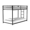 Rothwell Twin/Twin Matte Black Finish Metal Bunk Bed Frame