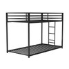 Rothwell Twin/Twin Matte Black Finish Metal Bunk Bed Frame