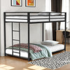 Rothwell Twin/Twin Matte Black Finish Metal Bunk Bed Frame