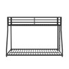 Rothwell Twin/Full Matte Black Metal Low Bunk Bed Frame