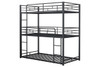 Felgu Triple Twin Metal BunkBed Black Finish Bed Frame