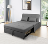 Grey 2-Seat Adjustable Couch Sofa Bed Linen Fabric