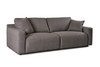 Modern Low-Profile Design Grey Fabric Couch Sofa