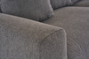 Modern Low-Profile Design Grey Fabric Couch Sofa