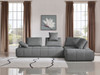 Casa Edgar Modern Grey Fabric Modular Sectional Couch Sofa
