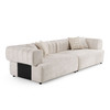 Casa Moreno Modern Beige Fabric 4-Seater Couch Sofa