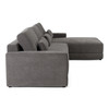 Casa Loki Modern Grey Fabric Right Facing Sectional Sofa