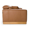 Casa Hagerty Modern Brown Leather Sofa with 2 Power Recliners