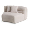 Casa Gypsy Modern Off-White Fabric Curved Sectional Sofa