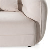 Casa Gypsy Modern Off-White Fabric Curved Sectional Sofa