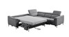 Casa Coffman Modern Grey Fabric Sectional Sofa w/ Sofa Bed + Recliner