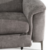 Casa Coffman Modern Grey Fabric Sectional Sofa w/ Sofa Bed + Recliner