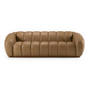 Modern Tan Leather Couch Sofa