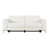 Modern White Leather Sofa w/ 2 Recliners