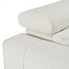 Modern White Leather Sofa w/ 2 Recliners