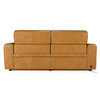 Modern Brown Leather Couch Sofa w/ 2 Recliners