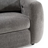 Modern Grey Fabric Couch Sofa w/ 2 Recliners