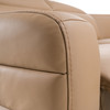 Modern Brown Leather Sectional Sofa w/ 3 Recliners