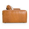 Modern Cognac Leather Couch Sofa