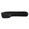 Hexagonal Tufted Seat Black Fabric Sectional Sofa